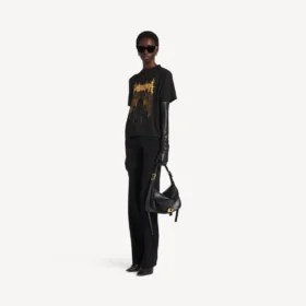 T-shirt da donna Balenciaga Sacra Cœur, vestibilità media, in nero