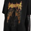 T-shirt da donna Balenciaga Sacra Cœur, vestibilità media, in nero T-shirt da donna Balenciaga Sacra Cœur, vestibilità media, in nero