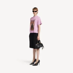 T-shirt da donna Balenciaga Sacra Cœur, vestibilità media, in rosa antico