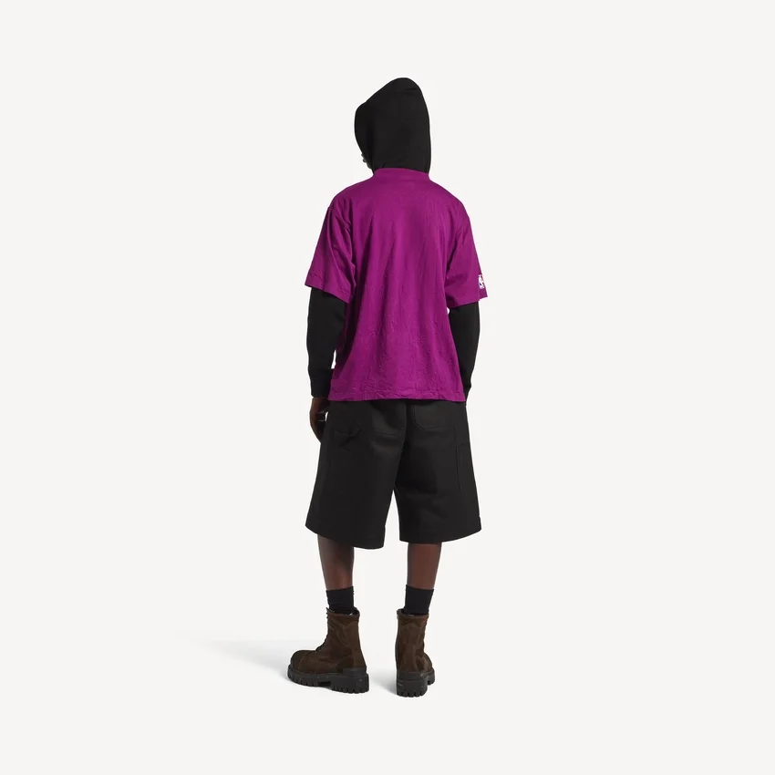 T-shirt da uomo Balenciaga | Collaborazione con la NBA, modello oversize, colore viola T-shirt da uomo Balenciaga | Collaborazione con la NBA, modello oversize, colore viola