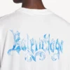 T-shirt da uomo bianca con stampa stilizzata e vestibilità media