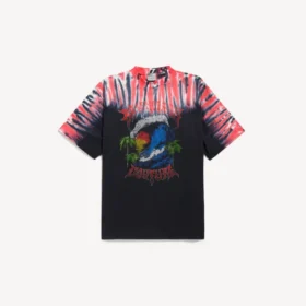 T-shirt da uomo con stampa tie-dye estrema, vestibilità media, colore nero T-shirt da uomo con stampa tie-dye estrema, vestibilità media, colore nero