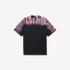 T-shirt da uomo con stampa tie-dye estrema, vestibilità media, colore nero