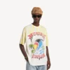 T-shirt da uomo con stampa tie-dye estrema, vestibilità media, in bianco