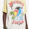 T-shirt da uomo con stampa tie-dye estrema, vestibilità media, in bianco