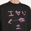 T-shirt da uomo i<3 u con vestibilità media, colore nero