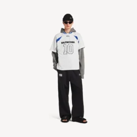 T-shirt da uomo oversize Balenciaga | Collaborazione NBA in bianco/multicolore
