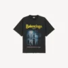 T-shirt da uomo “The Address” con vestibilità media in nero slavato