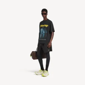 T-shirt da uomo “The Address” con vestibilità media in nero slavato T-shirt da uomo “The Address” con vestibilità media in nero slavato