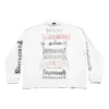 T-shirt fai-da-te in tessuto metallico a maniche lunghe, vestibilità media “Bianco Nero Rosso” 699191TPVO29065