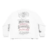 T-shirt fai-da-te in tessuto metallico a maniche lunghe, vestibilità media “Bianco Nero Rosso” 699191TPVO29065