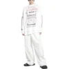 T-shirt fai-da-te in tessuto metallico a maniche lunghe, vestibilità media “Bianco Nero Rosso” 699191TPVO29065