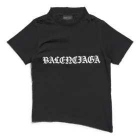 T-shirt gothic in tessuto ristretto “Black White” 788246TQVJ51569
