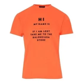 T-shirt “Hi My Name Is” “Arancione” 661705TKVK47513