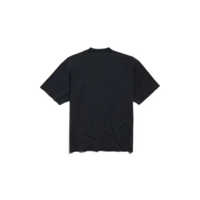 T-shirt “I Love Paris & Balenciaga” vestibilità media “Black Faded” 764235TRVU91041