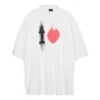 T-shirt I Love, vestibilità larga “White” 744439TOVH39081