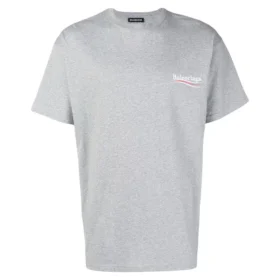T-shirt in cotone con logo politico “Grigio” BLGA-508203-TAV44-GY