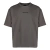 T-shirt in cotone con logo ricamato “Grey” 612966TNVG91300