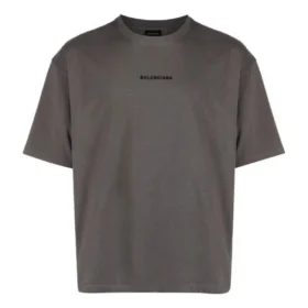 T-shirt in cotone con logo ricamato “Grey” 612966TNVG91300