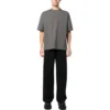 T-shirt in cotone con logo ricamato “Grey” 612966TNVG91300