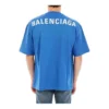 T-shirt in cotone con logo stampato sul retro “Blue” 570805THV808077