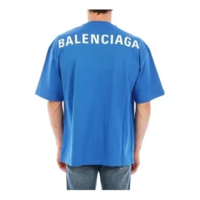 T-shirt in cotone con logo stampato sul retro “Blue” 570805THV808077