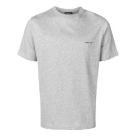 T-shirt in cotone con piccolo logo stampato “Grey” 556151TYK281300