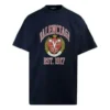 T-shirt in cotone con stampa del logo del college “Black” 676589TLV898067