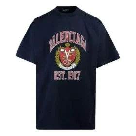 T-shirt in cotone con stampa del logo del college “Black” 676589TLV898067