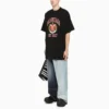 T-shirt in cotone con stampa del logo del college “Black” 676589TLV898067