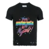 T-shirt in jersey con stampa grafica effetto consumato, vestibilità slim “Washed Black” 612964TMVH31055