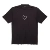 T-shirt Lovey, vestibilità larga, “Nera” 641675TQVV89034