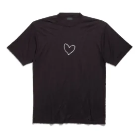 T-shirt Lovey, vestibilità larga, “Nera” 641675TQVV89034