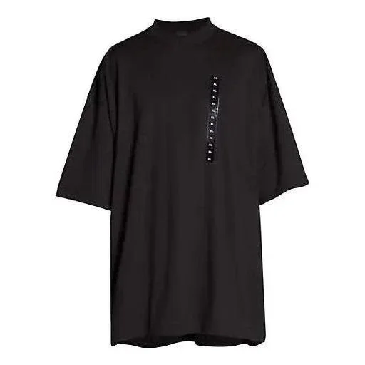 T-shirt oversize con etichetta della taglia “Black” 720209TNVE41000