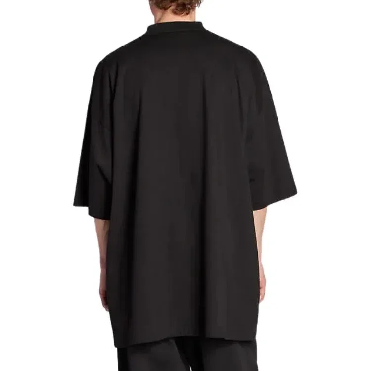 T-shirt oversize con etichetta della taglia “Black” 720209TNVE41000