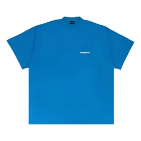 T-shirt oversize con scritta barrata “Blue” 712398TMVJ64024