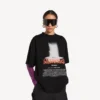 T-shirt oversize da donna “The Door” in nero