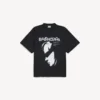 T-shirt oversize da uomo “Lady in Shades” in nero