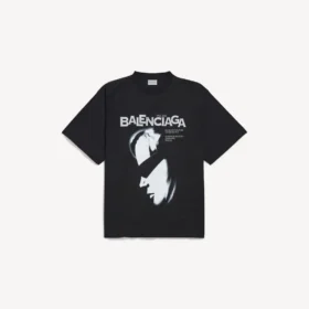 T-shirt oversize da uomo “Lady in Shades” in nero
