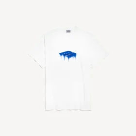 T-shirt oversize da uomo “Wet Brush” in bianco