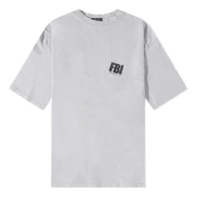 T-shirt oversize dell’FBI “Grigio melange nero” 681314TLVG91380