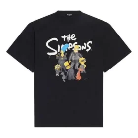 T-shirt oversize in cotone Balenciaga x THE SIMPSONS “Black” 676589TLVG71000
