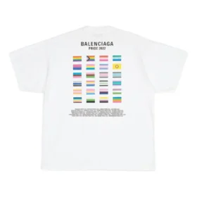 T-shirt oversize in cotone Pride 22 “Bianco Nero” 694576TMVO20904