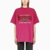 T-shirt oversize in jersey vintage autentico “Pink” 694576TMVA95566