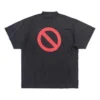 T-shirt oversize Inside-out della serie Bfrnd “Black Faded” 787358TQVG81083