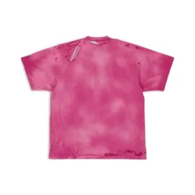 T-shirt oversize riparato 3B Sports Icon “Dark Fucshia” 704056TMVA50556