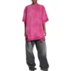 T-shirt oversize riparato 3B Sports Icon “Dark Fucshia” 704056TMVA50556
