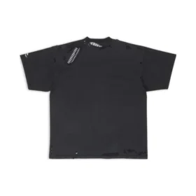 T-shirt oversize riparato 3B Sports Icon “Washed Black” 704056TMVA59034