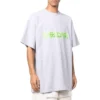 T-shirt oversize Slime “Grigio-Verde” 676589TLVF11203