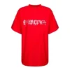 T-shirt oversize Slime “Rosso Bianco” 676589TLVF16407
